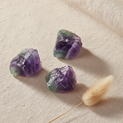 Raw Rainbow Fluorite Stones